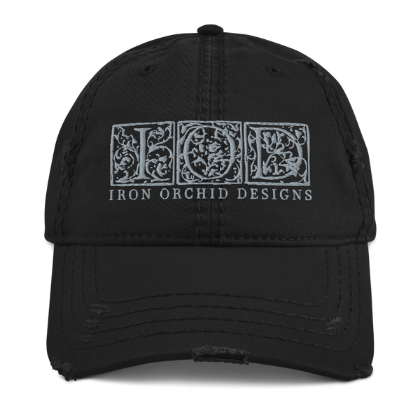IOD Vintage Ball Cap, Black with gray embroidery