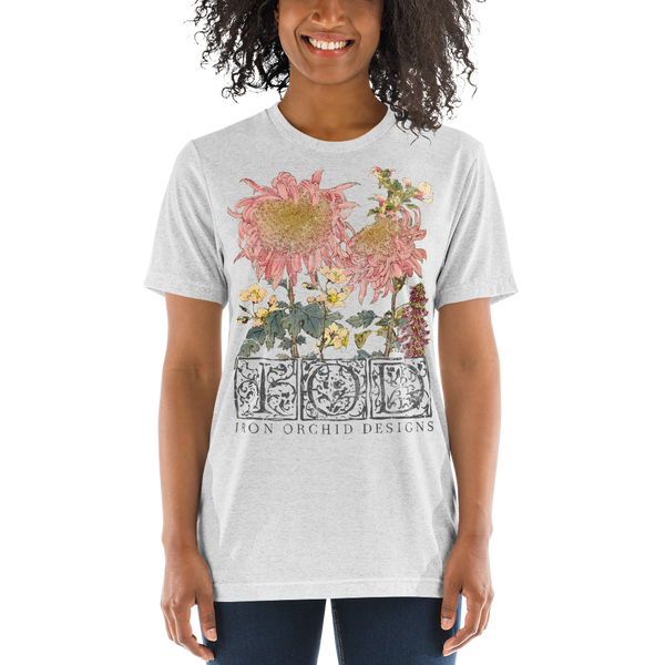 IOD Short Sleeved T-Shirt,  Chrysanthemums